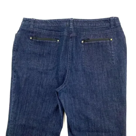 Jones New York Bootcut Women's size 16 Dark Wash Blue Denim jeans - Picture 4 of 4